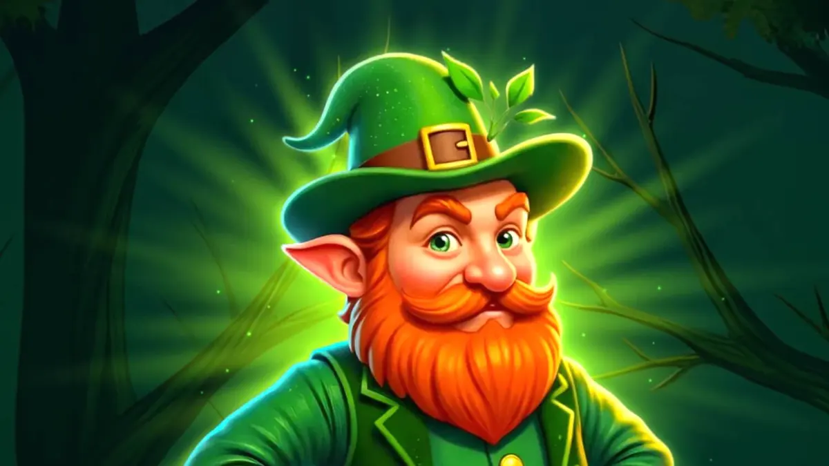 Tampilan visual slot Majestic Leprechaun dengan tema Irlandia yang cerah