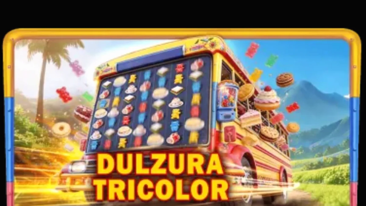 Tampilan visual slot Dulzura Tricolor dengan latar belakang tropis Kolombia